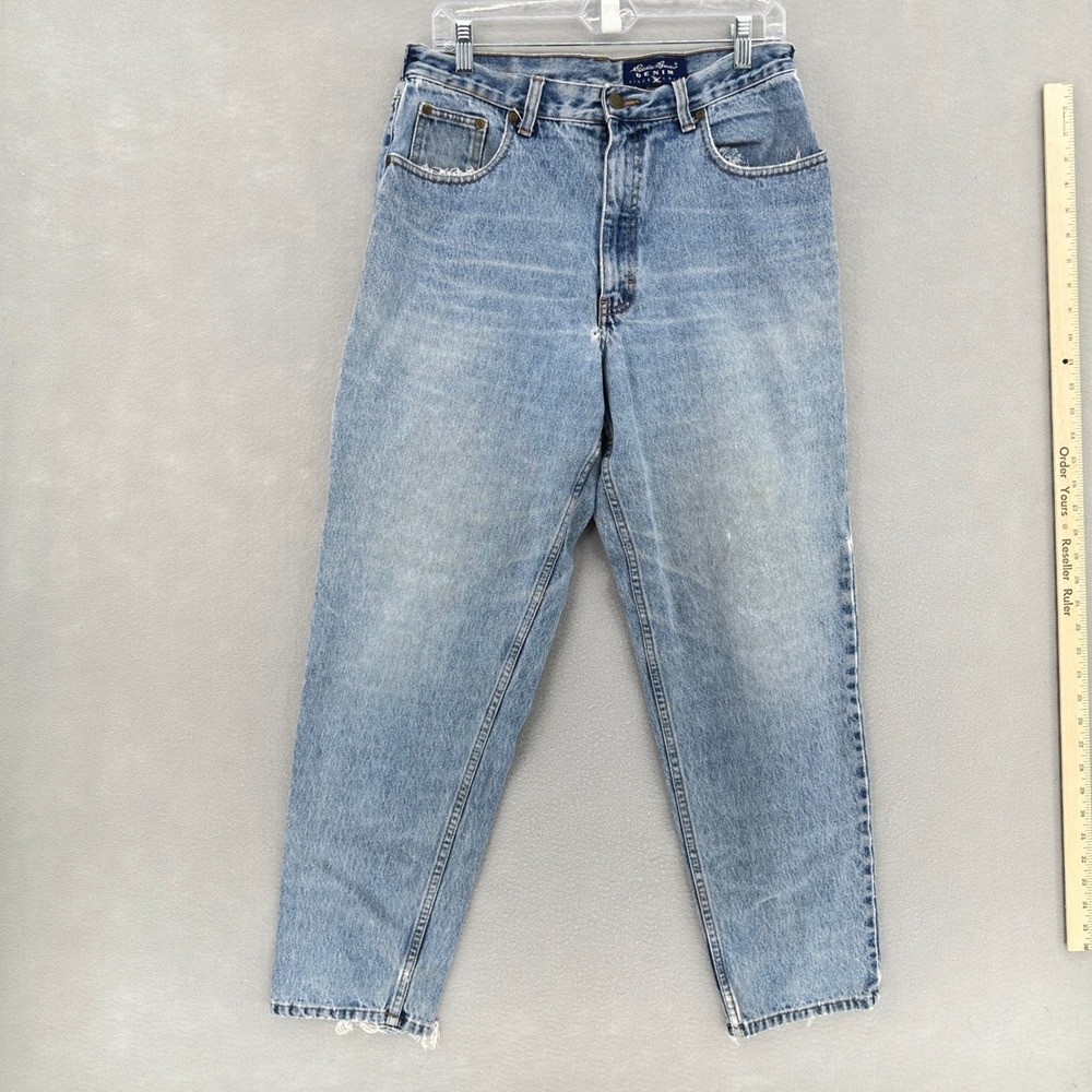 VTG Eddie Bauer (Set of 2) Mom Jeans Light Medium Wash SZ 12P 30x29 Distressed - Picture 3 of 10